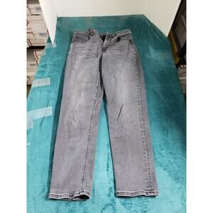 American Eagle Jeans Size 6 Womens Black Stretch Pants Denim Mid Rise Mom